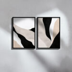 Wall art in frame Manua I diptyque with digital print 33x1.5x48cm