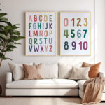 Wall art in frame Yuema diptyque with digital print 33x1.5x48cm