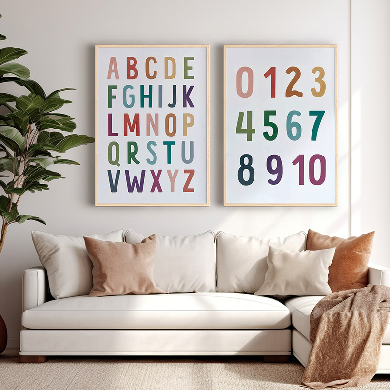 409-000171 Wall art in frame Yuema diptyque with digital print 33x1.5x48cm - Слика 1