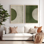 Wall art in frame Bamban diptyque with digital print 33x1.5x48cm