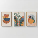 Wall art in frame Alenza triptyque with digital print 33x1.5x48cm