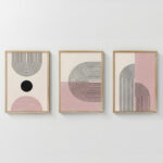 Wall art in frame Ourva triptyque with digital print 33x1.5x48cm