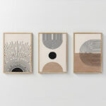 Wall art in frame Lagon triptyque with digital print 33x1.5x48cm