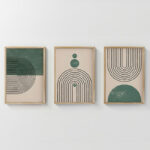 Wall art in frame Malecy triptyque with digital print 33x1.5x48cm