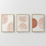 Wall art in frame Chilen triptyque with digital print 33x1.5x48cm