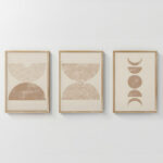 Wall art in frame Klipen triptyque with digital print 33x1.5x48cm