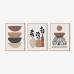 Wall art in frame Yenia triptyque with digital print 33x1.5x48cm