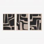 Wall art in frame Jelenta triptyque with digital print 33x1.5x48cm