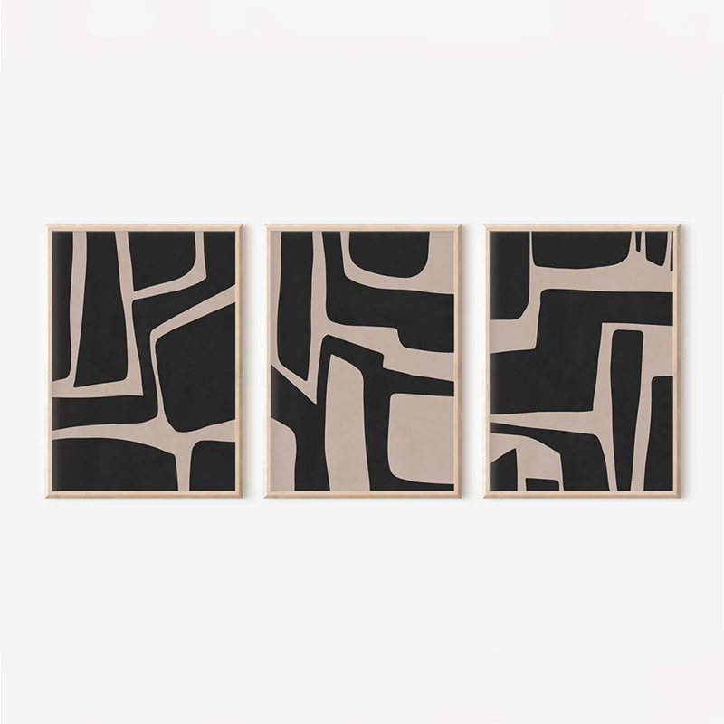 409-000205 Wall art in frame Jelenta triptyque with digital print 33x1.5x48cm - Слика 1