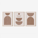 Wall art in frame Loana triptyque with digital print 33x1.5x48cm