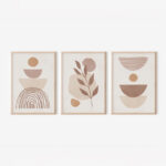Wall art in frame Binbia triptyque with digital print 33x1.5x48cm