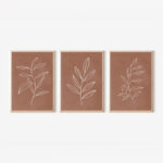 Wall art in frame Drifer triptyque with digital print 33x1.5x48cm