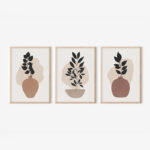 Wall art in frame Ferez triptyque with digital print 33x1.5x48cm