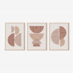 Wall art in frame Peria triptyque with digital print 33x1.5x48cm