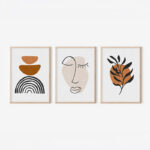 Wall art in frame Dremfia triptyque with digital print 33x1.5x48cm