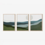 Wall art in frame Orbis triptyque with digital print 33x1.5x48cm