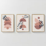 Wall art in frame Elun triptyque with digital print 33x1.5x48cm