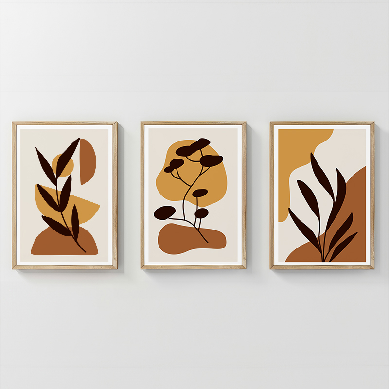 409-000258 Wall art in frame Oriv triptyque with digital print 33x1.5x48cm - Слика 1