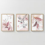 Wall art in frame Dralis triptyque with digital print 33x1.5x48cm