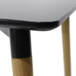 Dining table Natali MDF top black 80x80x76cm - Image 3