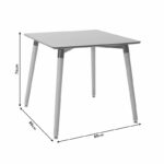 Dining table Natali MDF top black 80x80x76cm - Image 4