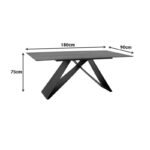 Kitcen table Sabrina sintered stone walnut-black 180x90 x75cm - Слика 4