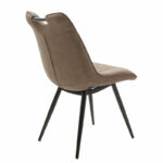 Chair Nely metal black pu brown antique - Image 2