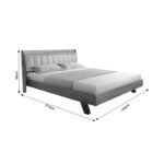 Κρεβάτι Frankly oak-λευκό pu 150x200εκ - Слика 6