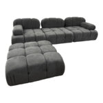 3-seater sofa Hypnotic fabric in grey color 294x196x76cm - Image 3