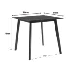 Τραπέζι Benson MDF σε καρυδί απόχρωση 80x80x75εκ - Image 5