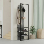 Έπιπλο εισόδου Archy μελαμίνης ανθρακί 53x32x180εκ - Image 2