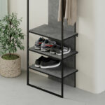 Έπιπλο εισόδου Archy μελαμίνης ανθρακί 53x32x180εκ - Image 3