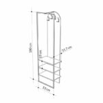 Έπιπλο εισόδου Archy μελαμίνης ανθρακί 53x32x180εκ - Image 4