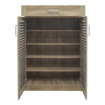 Shoe cabinet Sante 20 pairs sonoma-dark grey color 80x37x123cm - Image 2