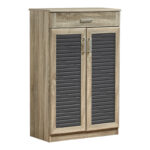 Shoe cabinet Sante 20 pairs sonoma-dark grey color 80x37x123cm - Image 3