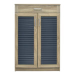 Shoe cabinet Sante 20 pairs sonoma-dark grey color 80x37x123cm - Image 4