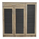 Shoe cabinet Sante 30 pairs in sonoma-dark grey color 120x37x123cm - Image 4