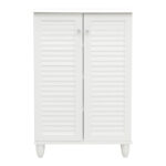 Shoe cabinet Santo 10 pairs in white color 60x34.5x91.5cm - Image 4
