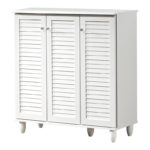 Shoe cabinet Santo 16 pairs in white color 89.5x34.5x91.5cm - Image 3