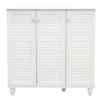 Shoe cabinet Santo 16 pairs in white color 89.5x34.5x91.5cm - Image 4
