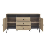 Buffet Zezan in sonoma-dark grey color 140.5x41.5x80cm - Image 2