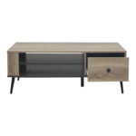 Coffee table Zezan in sonoma-dark grey color 120x51x44.5cm - Image 2