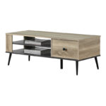 Coffee table Zezan in sonoma-dark grey color 120x51x44.5cm - Image 3