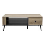 Coffee table Zezan in sonoma-dark grey color 120x51x44.5cm - Image 4
