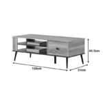 Coffee table Zezan in sonoma-dark grey color 120x51x44.5cm - Image 5