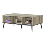 Coffee table Zezan in sonoma-dark grey color 121x60x44.5cm - Image 2
