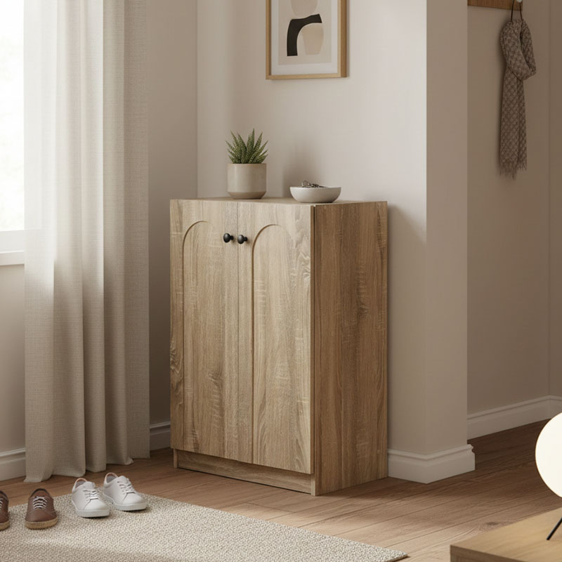 123-000263 Shoe cabinet Ambera sonoma color 60x36.5x81.5cm - Image 1