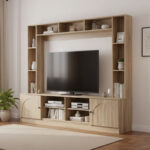 Tv set Ambera sonoma color 200x40x171.5cm