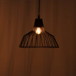Ceiling lamp Derbea E27 black metal D25x70cm - Image 2