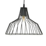 Ceiling lamp Derbea E27 black metal D25x70cm